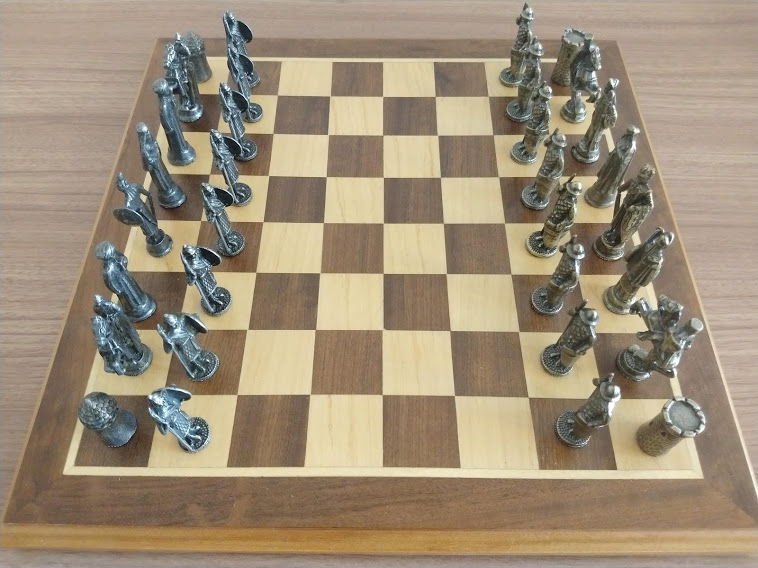 Jogo de xadrez de estratégia grande de metal de luxo, xadrez